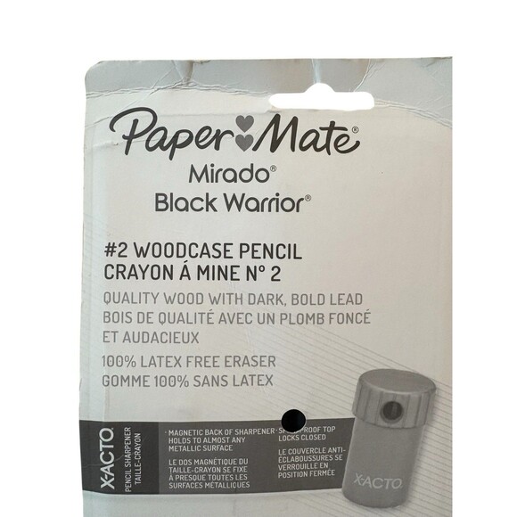Paper Mate Mirado Black Warrior HB #2 Woodcase Pencils + X-Acto Pencil Sharpener - Picture 4 of 8